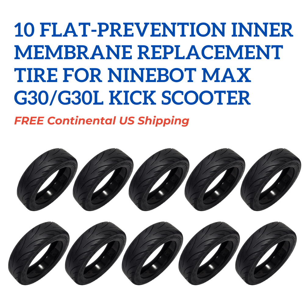 10 Flat-Prevention-Innenmembran-Ersatzreifen für Ninebot Max G30/G30L Kickscooter