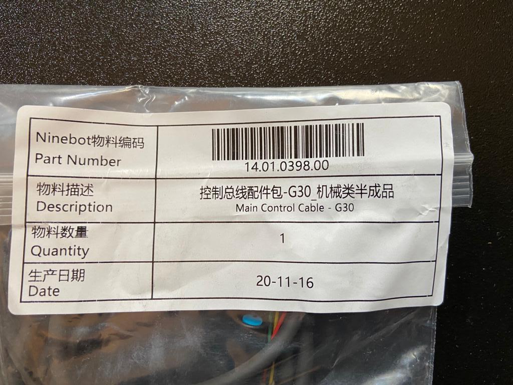 Main Control Cable for Ninebot Segway Kickscooter Max G30, G30D, G30LE and Max 2.0 with IoT