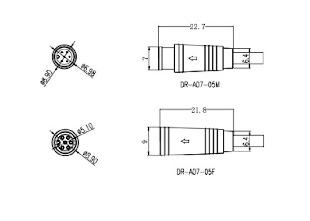 M7 Secure PVC 4 Pin IP65 Mini Male and Female Waterproof Cable Connector Plug for Ninebot Kick Scooters