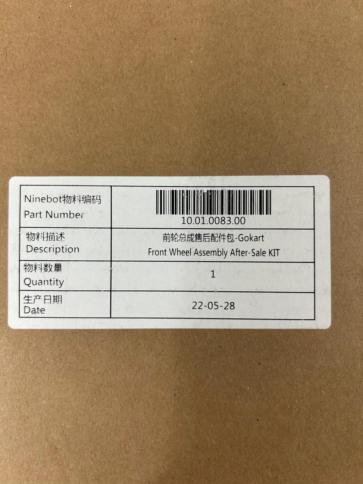 Ensemble roue avant pour Gokart, Gokart Pro et Gokart Pro Lamborghini