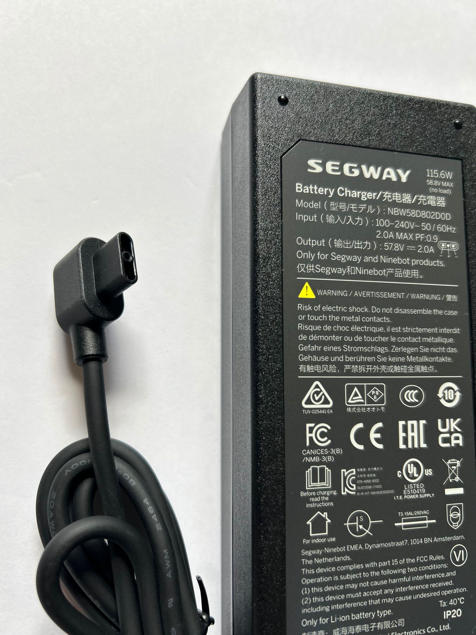 Power Charger Kit for Segway miniPLUS and Ninebot S-PLUS