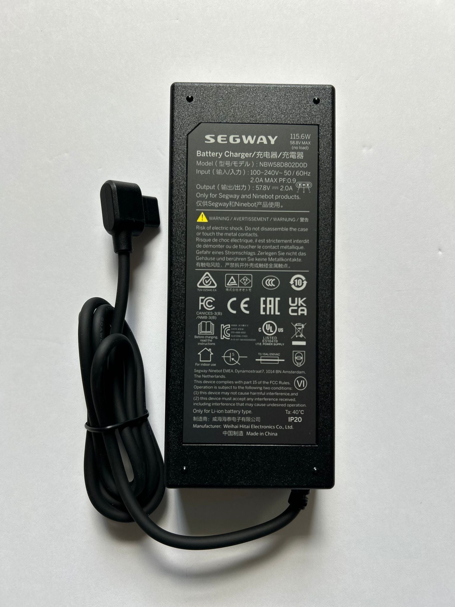 Power Charger Kit for Segway miniPLUS and Ninebot S-PLUS