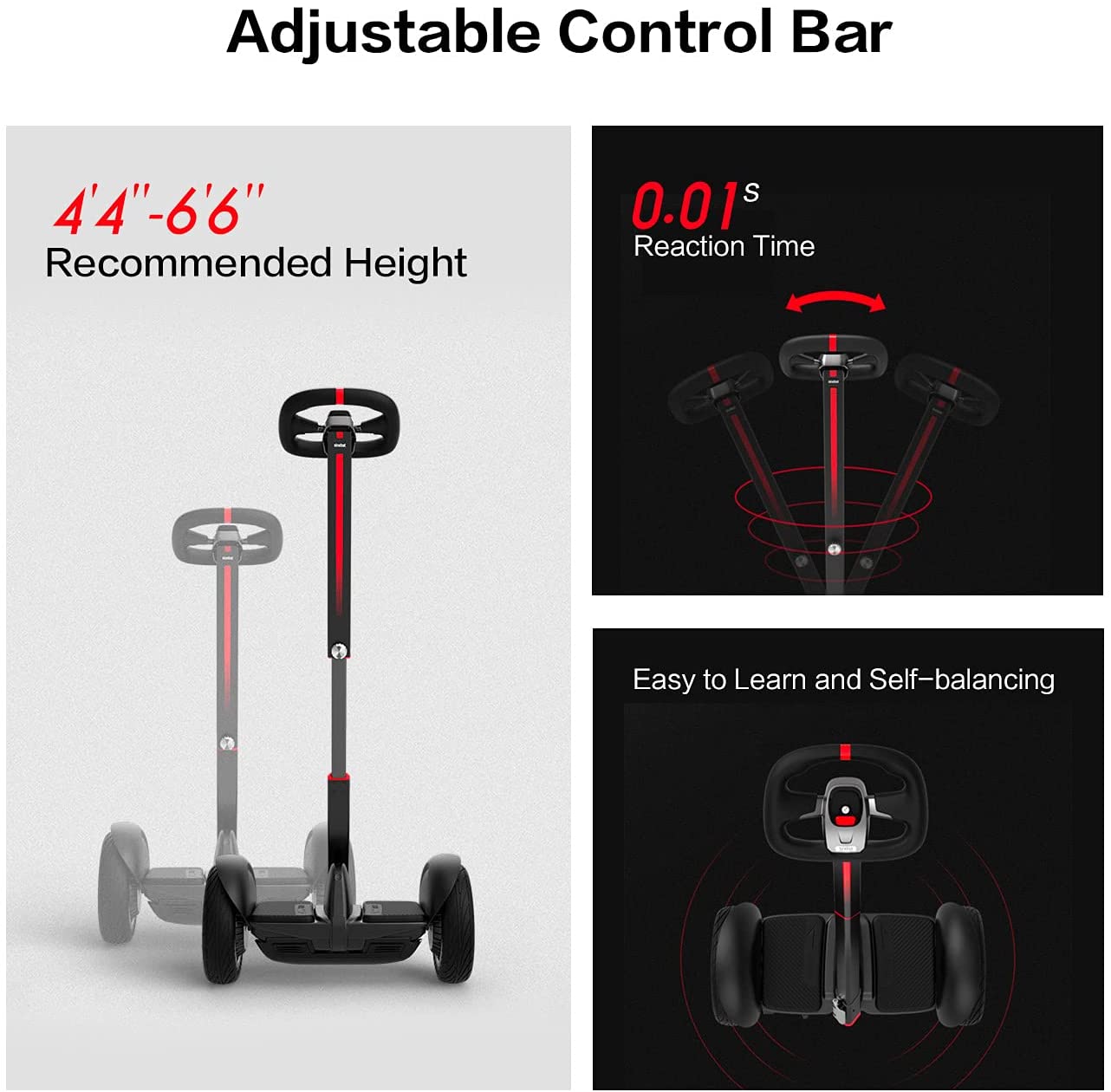 Segway Ninebot S And S-Max Smart Self-Balancing Electric Scooter With LED Light, Powerful And Portable, Compatible With Gokart Kit