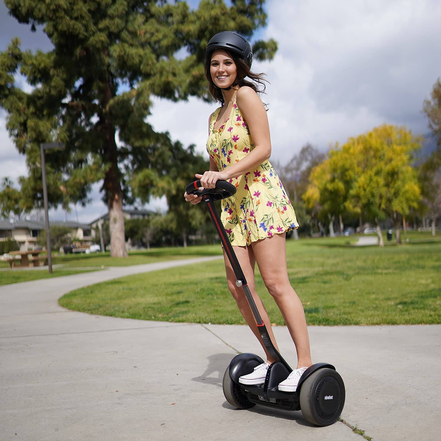 Segway Ninebot S And S-Max Smart Self-Balancing Electric Scooter With LED Light, Powerful And Portable, Compatible With Gokart Kit