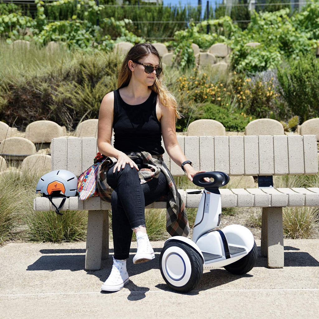 Segway Ninebot S-Plus Smart Self-Balancing Electric Scooter With Intelligent Lighting And Battery System, Remote Control And Auto-Following Mode, White