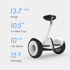Segway Ninebot S Self-Balancing Electric Scooter With LED Light, Powerful And Portable, Compatible With Gokart Kit (White)