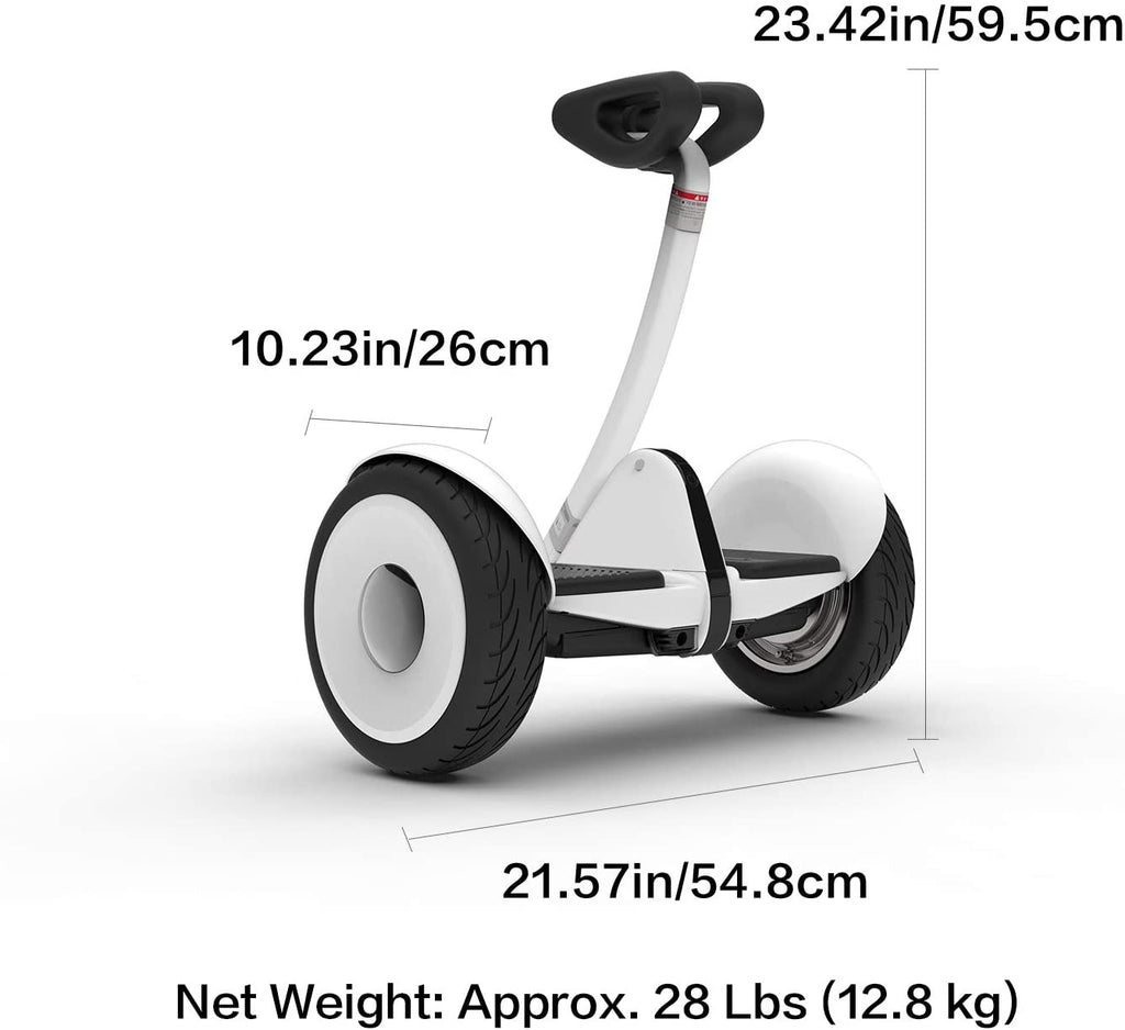 Segway Ninebot S Self-Balancing Electric Scooter With LED Light, Powerful And Portable, Compatible With Gokart Kit (White)