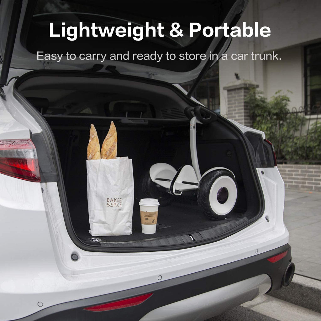 Segway Ninebot S Self-Balancing Electric Scooter With LED Light, Powerful And Portable, Compatible With Gokart Kit (White)