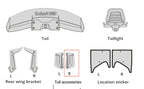 Tail wing fixed seat accessory kit for Gokart Pro (Right)